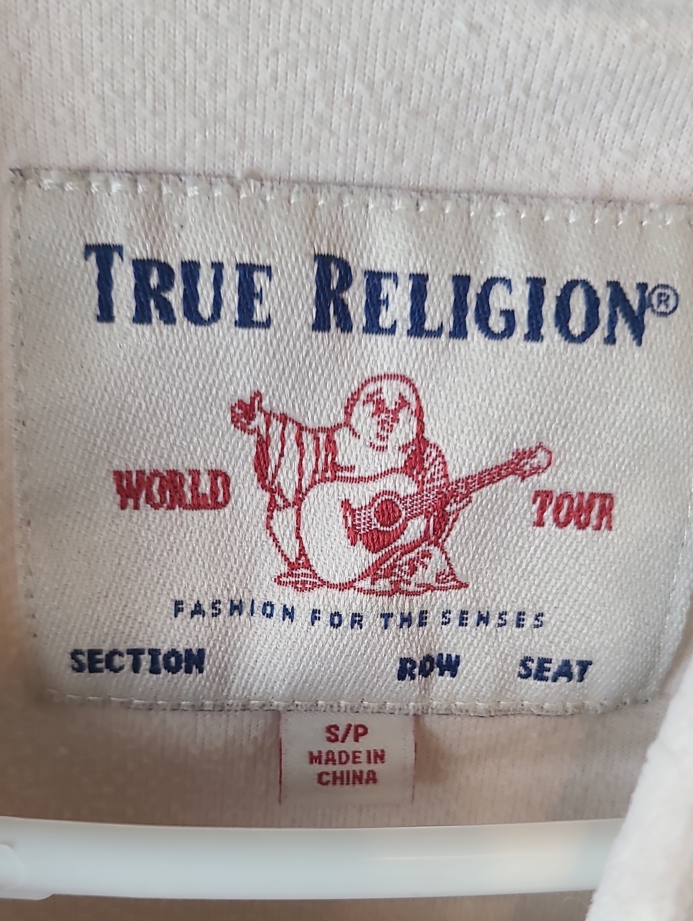 True Religion Womens Velour Crop Pullover Hoodie Size S Beige - Picture 3 of 5
